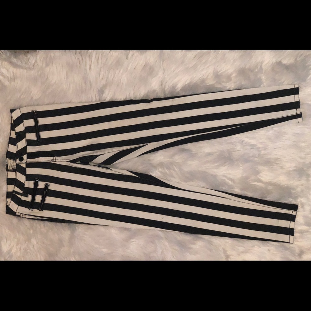 Black and White stripped jeans